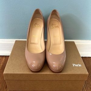 Christian Louboutin - New Simple Pump 100 Patent Calf size 38.5 Nude